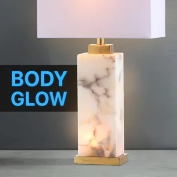 Elegant JONATHAN Y Alabaster LED Table Lamp