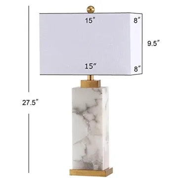 Elegant JONATHAN Y Alabaster LED Table Lamp