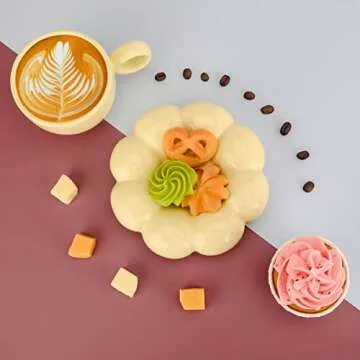 Fseoot Ceramic Coffee Mug with Sunflower Coaster Coffee Spoons 6.7 oz/200 ml Cute Creative Coffee Mug Home Office Coffee Mugs for Tea Milk(Lemon yellow)