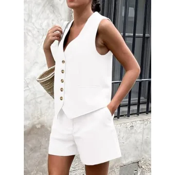 Stylish Women's Summer 2 Piece Outfits with Pockets