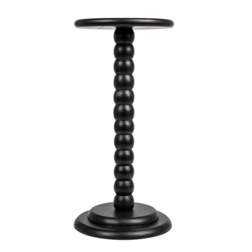 Solid Wood Black Pedestal Cocktail Table - Elegant & Sturdy