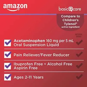 Effective Amazon Basic Care Children's Acetaminophen 160 mg Liquid
