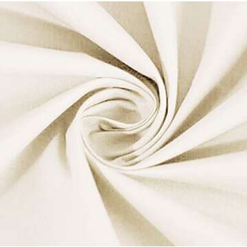 American Baby Company 100% Natural Cotton Percale Ruffled Crib Skirt, Cream, 52"L x 28"W + 13.5"