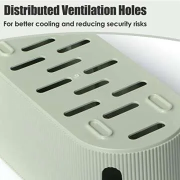 Small Cable Management Box, 12.2"X5.3"X4.9", Power Cord Storage Box, Box Cord Hider, Cable Organizer Box, Cord Box for Wires on Floor, Cord Organizer Box, Cord Box with Lid (Green)