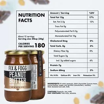 Fix and Fogg Dark Chocolate Peanut Butter - 13.2oz