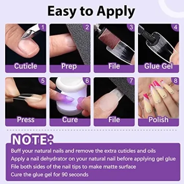 BTArtbox Clear Coffin Nails - 10 Sizes, 500 Pcs, Stylish Tips