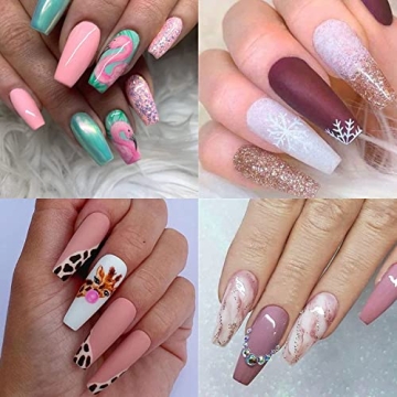 BTArtbox Clear Coffin Nails - 10 Sizes, 500 Pcs, Stylish Tips