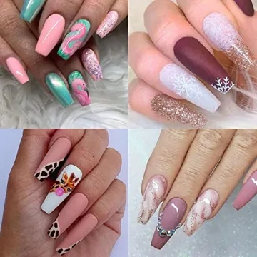 BTArtbox Clear Coffin Nails - 10 Sizes, 500 Pcs, Stylish Tips