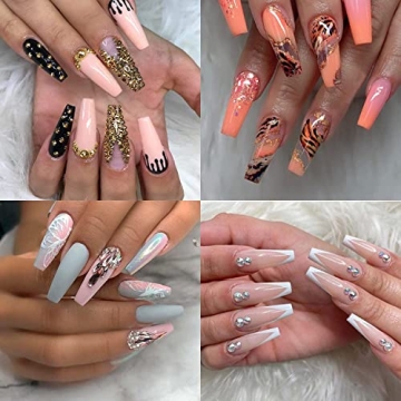 BTArtbox Clear Coffin Nails - 10 Sizes, 500 Pcs, Stylish Tips