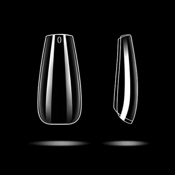 BTArtbox Clear Coffin Nails - 10 Sizes, 500 Pcs, Stylish Tips