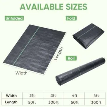 TICONN Heavy Duty Weed Barrier Fabric for Landscaping