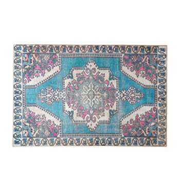 Monolia Machine Washable Area Rug, Non Slip Rug for Living Room, Bedroom, Bathroom, Kitchen, Vintage...