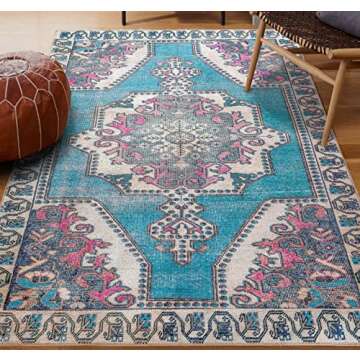 Monolia 3' x 5' Machine Washable Non-Slip Area Rug