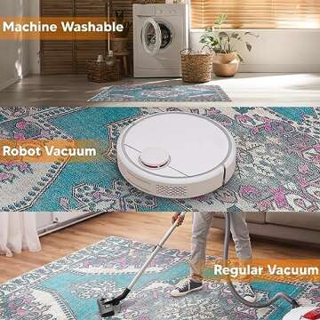 Monolia 3' x 5' Machine Washable Non-Slip Area Rug