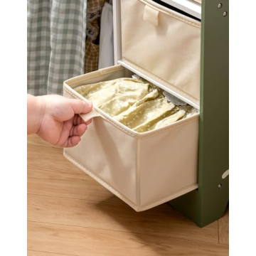 ROBOTIME Baby Doll Crib - Wooden Doll Bed with Storage