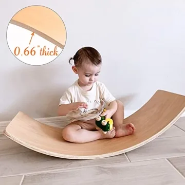 Wooden Wobble Balance Board for Kids – Enhance Balance & Imagination