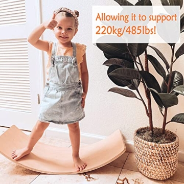 Wooden Wobble Balance Board for Kids – Enhance Balance & Imagination