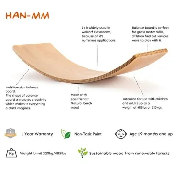 Wooden Wobble Balance Board for Kids – Enhance Balance & Imagination