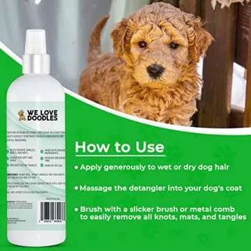 We Love Doodles Dog Detangler Spray for Soft Fur