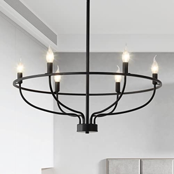 Stylish ZBMYRBZJ Modern Farmhouse Candle Chandelier