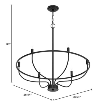 Stylish ZBMYRBZJ Modern Farmhouse Candle Chandelier