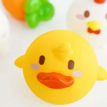 Easter Basket Stuffers - Easter Gifts for Kids - 4 Pack No Hole Animal Bath Toys - Baby First Easter Stuffer Gift Bath Tub Toy for Newborn Infant Toddler Kids Boys Girls Age 0+ Months