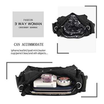 Angel Barcelo Roomy Fashion Hobo Womens Handbags Ladies Purses Satchel Shoulder Bags Tote Washed Leather Bag Black