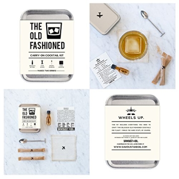 W&P Craft Cocktail Kit, Old Fashioned, Moscow Mule, Gin and Tonic, Portable Kit for Drinks on The Go, Carry On Cocktail Kit, Makes A Great Gift