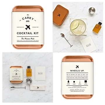 W&P Craft Cocktail Kit, Old Fashioned, Moscow Mule, Gin and Tonic, Portable Kit for Drinks on The Go, Carry On Cocktail Kit, Makes A Great Gift