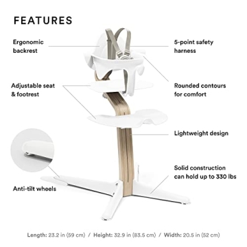 Stokke Nomi High Chair - Adjustable Baby Chair for Family Meals