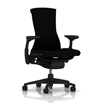 Herman Miller Embody Ergonomic Office Chair | Fully Adjustable Arms and Carpet Casters | Black Rhyth...
