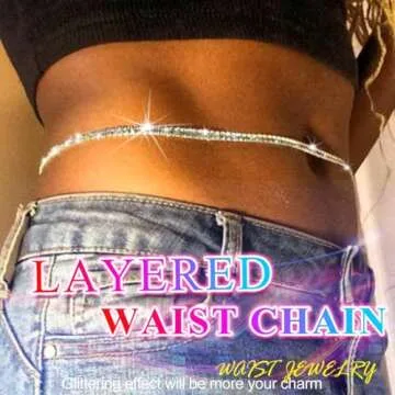Stylish Nicute Rhinestone Waist Chain for Summer Fun