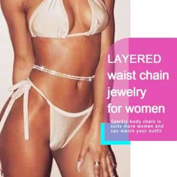Stylish Nicute Rhinestone Waist Chain for Summer Fun