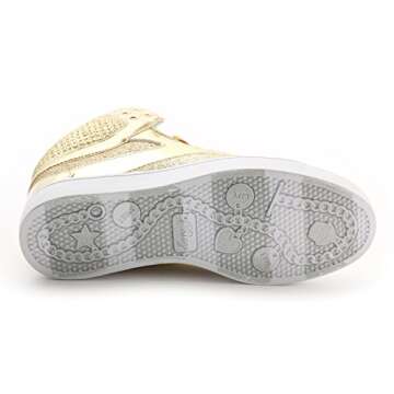 Pastry Women's Pop Tart Glitter Sneakers, Gold, 6.5