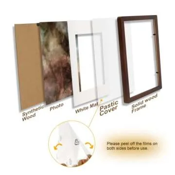 TRAHOME 11x14 Picture Frame-Brown-meiyong