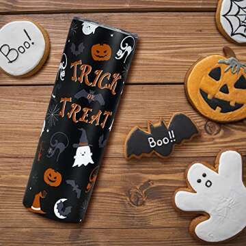 Spooky Halloween Tumbler - Fun Travel Cup with Lid and Straw