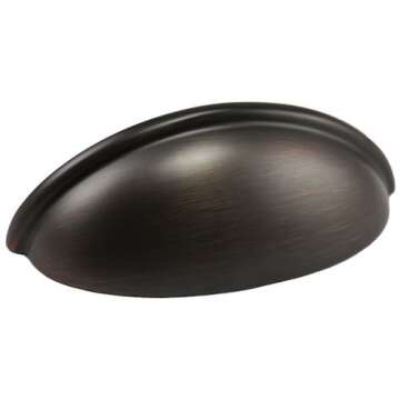 10 Pack - Cosmas 783ORB Oil Rubbed Bronze Cabinet Hardware Bin Cup Drawer Handle Pull - 3" Inch (76m...