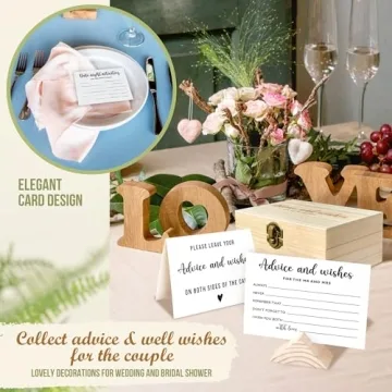 STOFINITY Wedding Advice Cards and Box for Bridal Showers