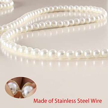 Cdycam 120cm 4ft Custom Pearls Beaded Pet Dog Cat Training Walking Leash Lead Leashes