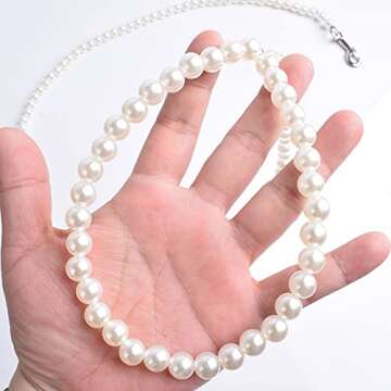 Cdycam 120cm 4ft Custom Pearls Beaded Pet Dog Cat Training Walking Leash Lead Leashes