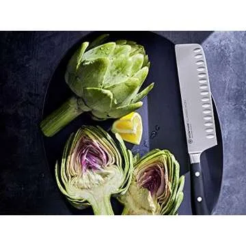 WÜSTHOF Classic IKON 7" Hollow Edge Nakiri Knife, Black