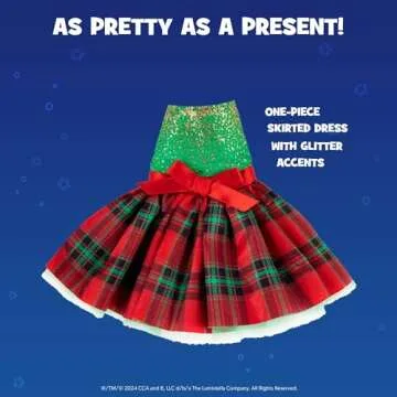 Stunning Scout Elf Christmas Dress - Festive Red and Green Plaid