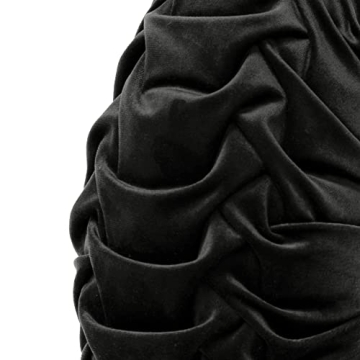 Lush Decor Round Pleated Soft Velvet Throw Pillow 15 Inches