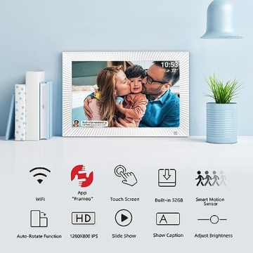 FRAMEO 10.1 inch Digital Photo Frame with WiFi Sharing