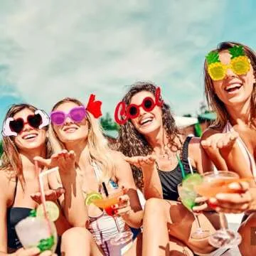 C.N. Luau Party Sunglasses 12 Pairs - Fun Beach Accessory