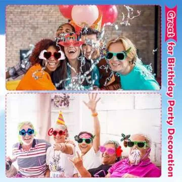 C.N. Luau Party Sunglasses 12 Pairs - Fun Beach Accessory