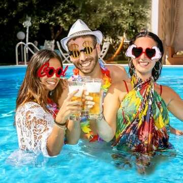 C.N. Luau Party Sunglasses 12 Pairs - Fun Beach Accessory