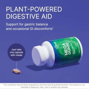 Microbiome Labs MegaGuard Gut Health Supplements - Ginger Root, Licorice Root & Artichoke Leaf Extra...