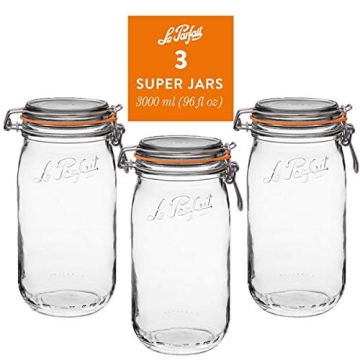 Le Parfait Super Jar - Airtight Glass Kitchen Storage Jars