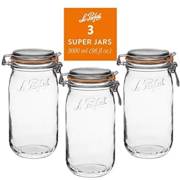 Le Parfait Super Jar - Airtight Glass Kitchen Storage Jars
